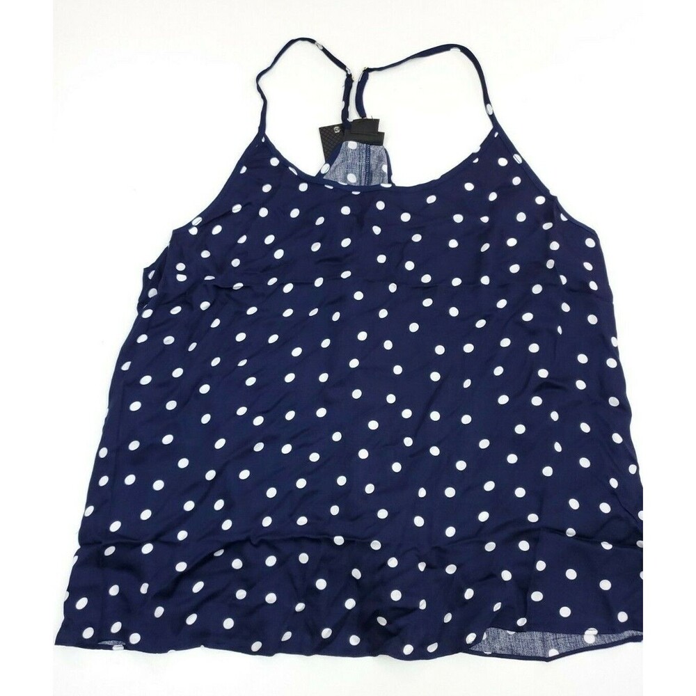 City Chic NWT Navy Kitty Cami Polka Dot Size 18